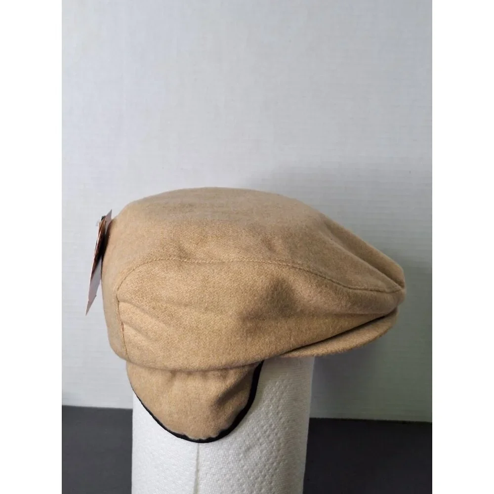 Broner Newsboy Cabbie Hat Mens Medium Wool Blend Earlaps Cap - Picture 3 of 10